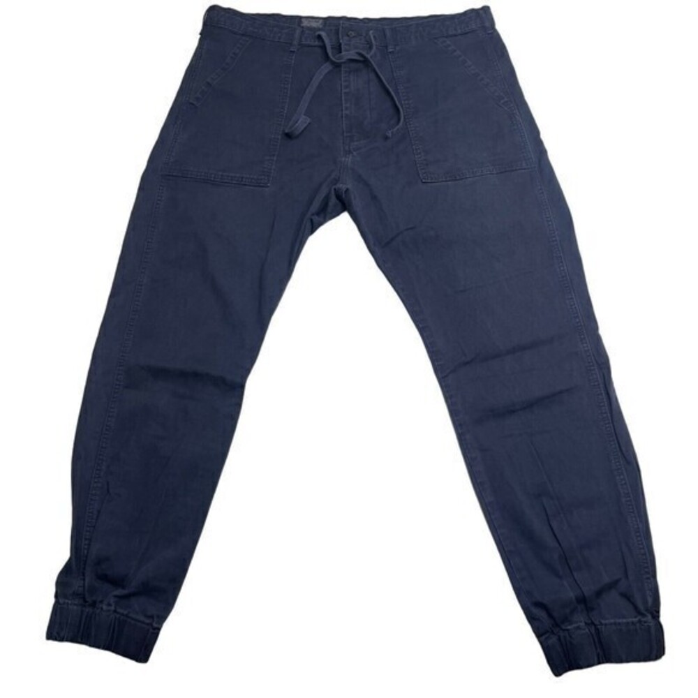 Levis Strauss Co Jogger Pants Unisex 38x27 Dark Blue Drawstring Waist Cotton - Picture 3 of 8